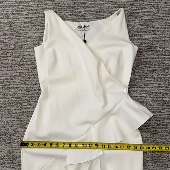 NWT Chiara Boni La Petite Robe CEREN White Wrap Ruffle Midi Dress IT48/ US 12 - Picture 10 of 14